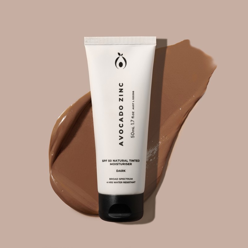 Avocado Zinc Natural Tinted Moisturiser Dark