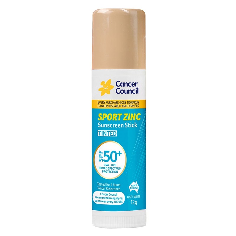 Cancer Council Sport Zinc Stick – Tinted