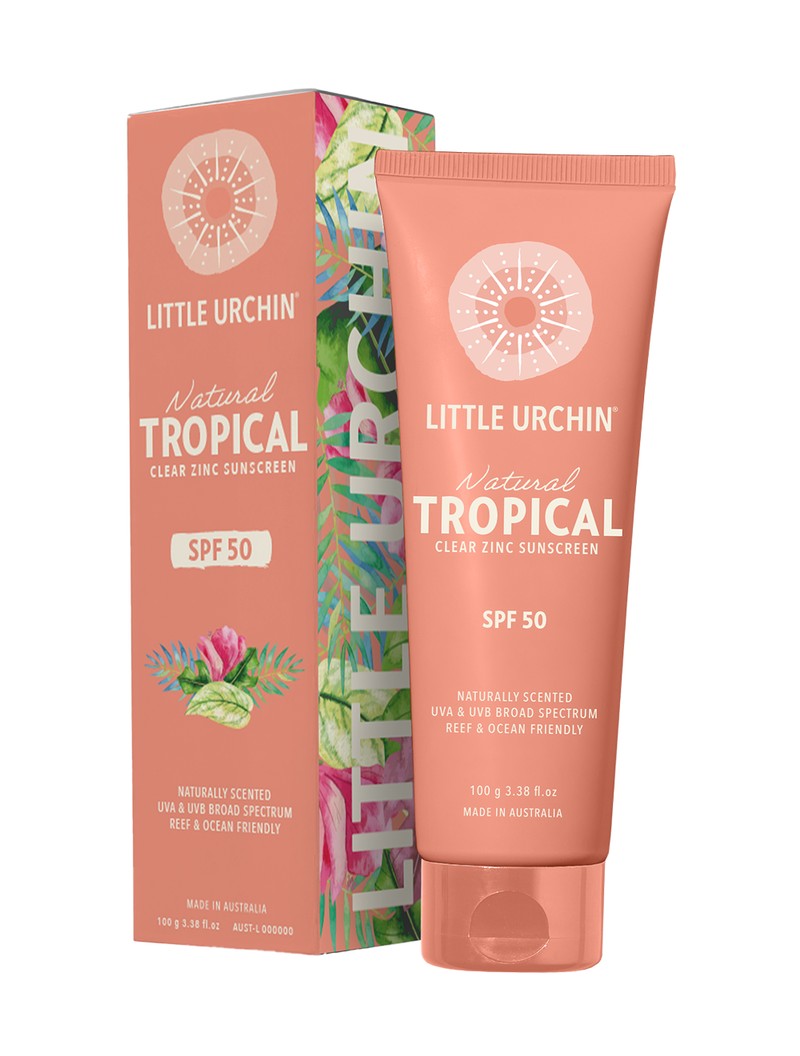 Little Urchin Natural Tropical Clear Zinc Sunscreen