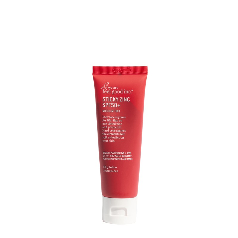 We Are Feel Good Inc Sticky Zinc Tinted Zinc Face Sunscreen Medium Tint